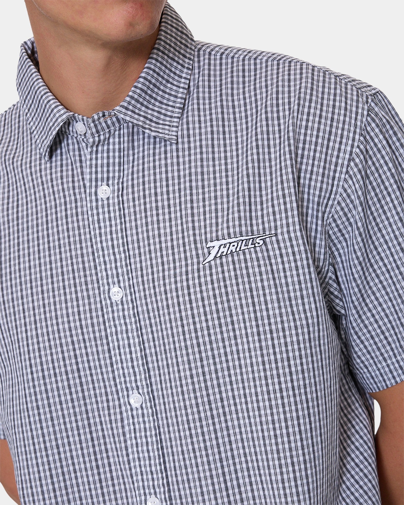Mens Heavy Voltage Cropped Short Sleeve Shirt