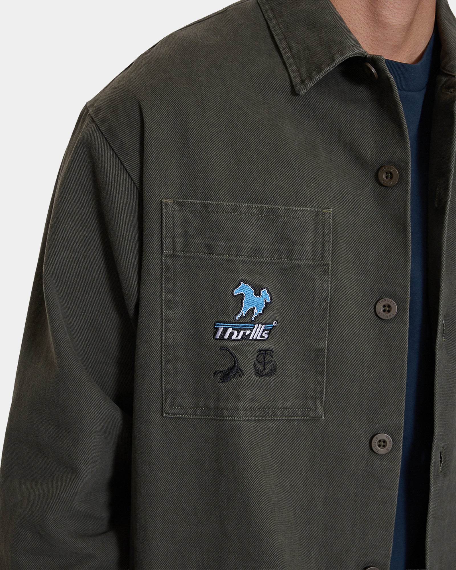 Mens Against All Odds Cropped Overshirt Casual Jacket