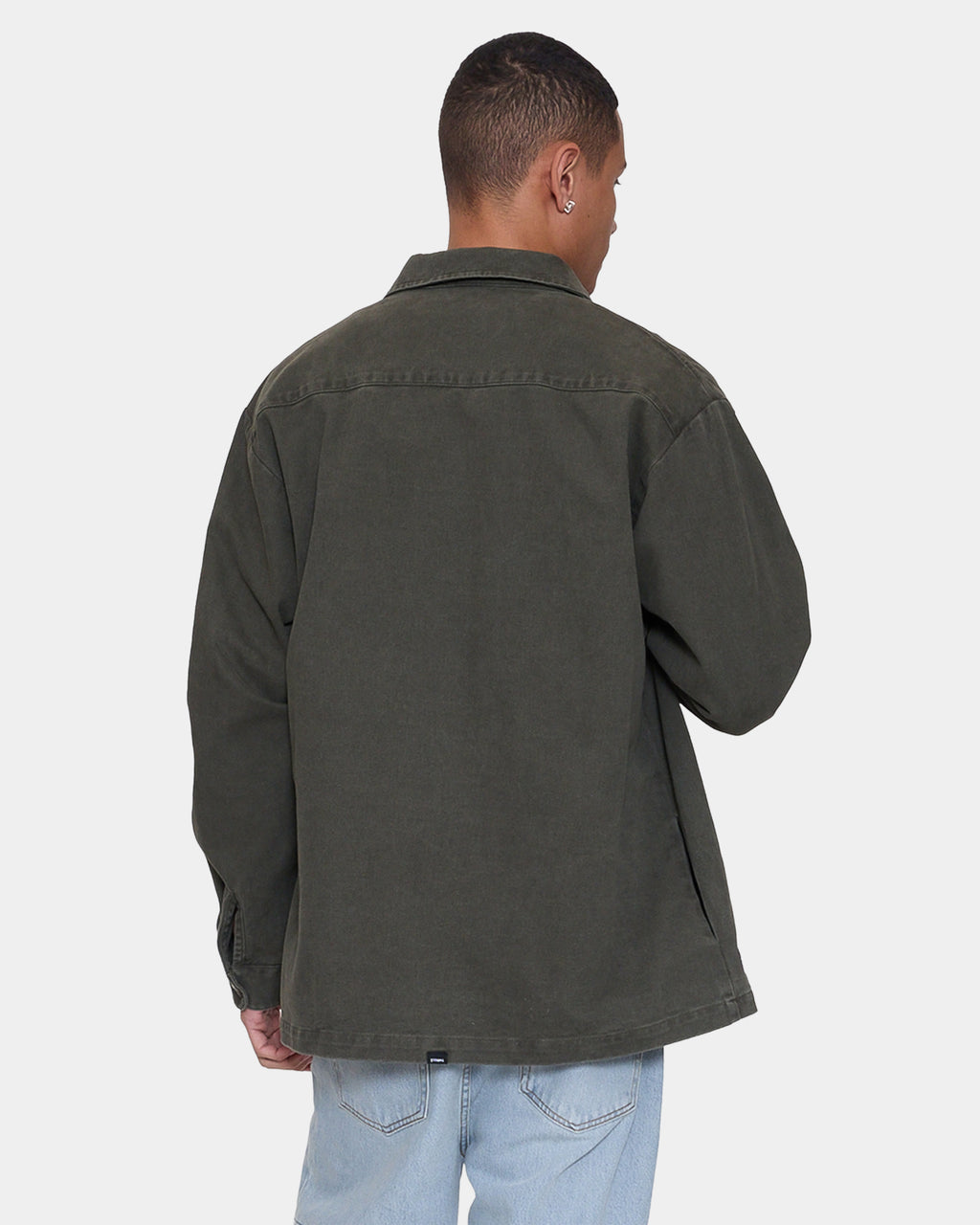 Mens Against All Odds Cropped Overshirt Casual Jacket