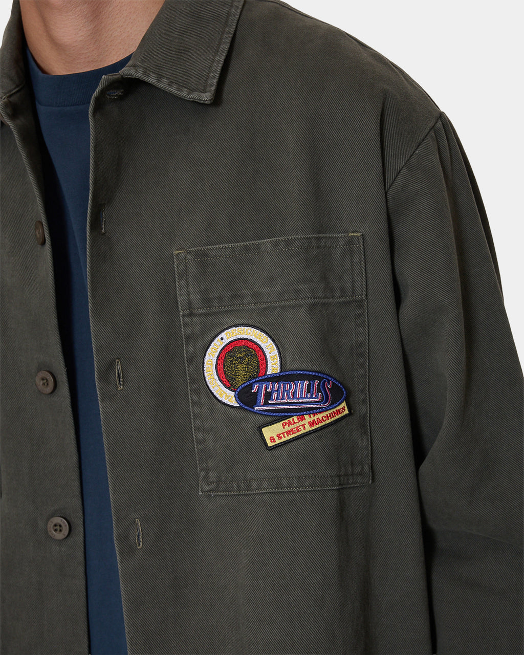 Mens Against All Odds Cropped Overshirt Casual Jacket