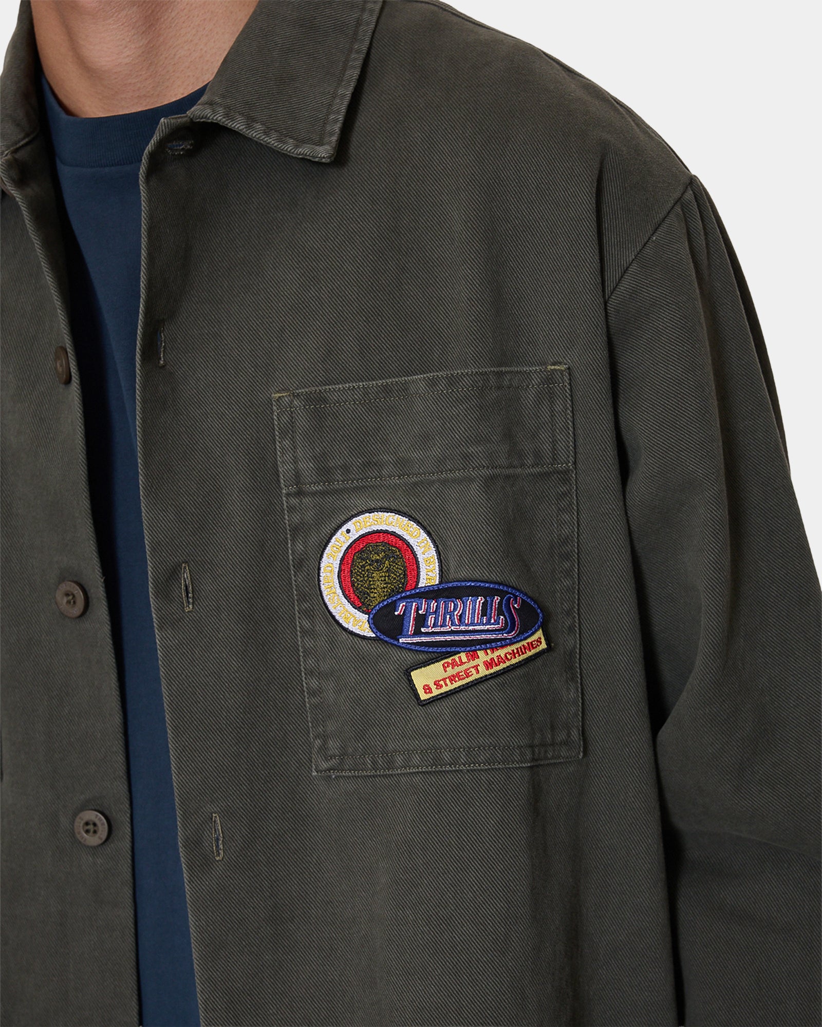 Mens Against All Odds Cropped Overshirt Casual Jacket