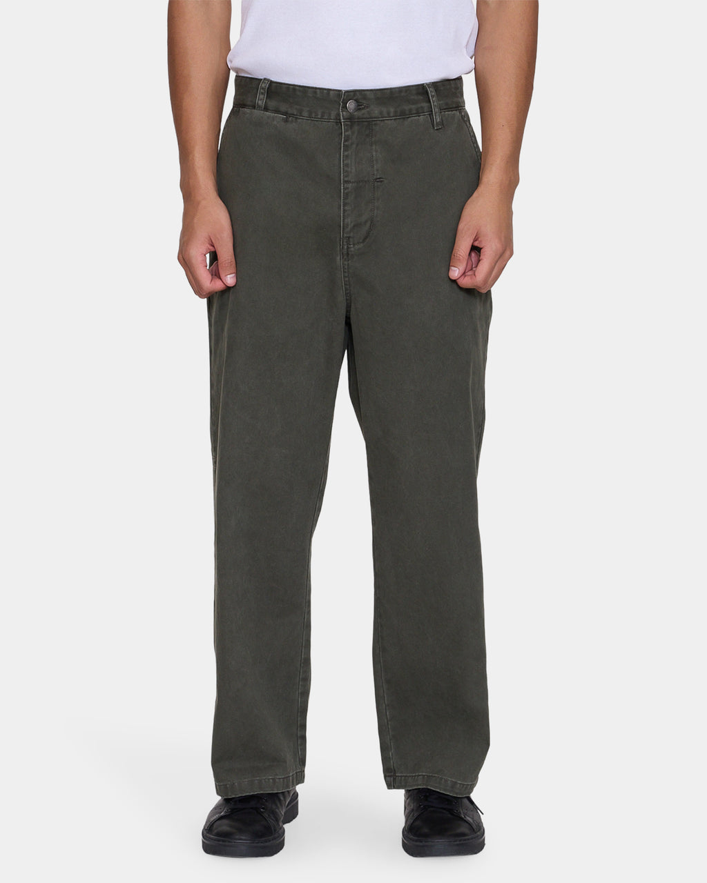 Mens Stagger Big Slacker Cropped Pants