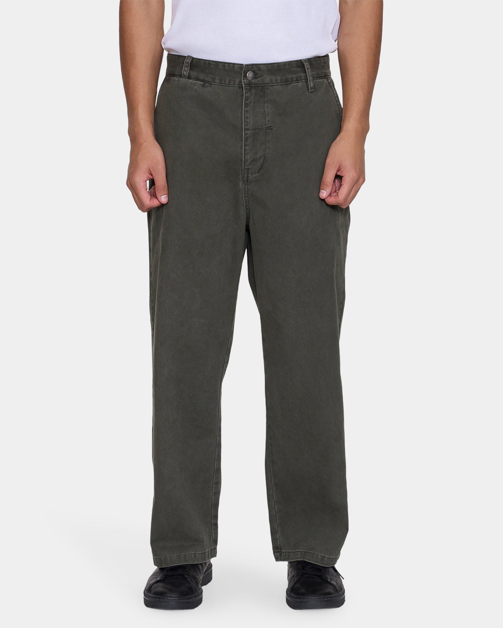 Mens Stagger Big Slacker Cropped Pants