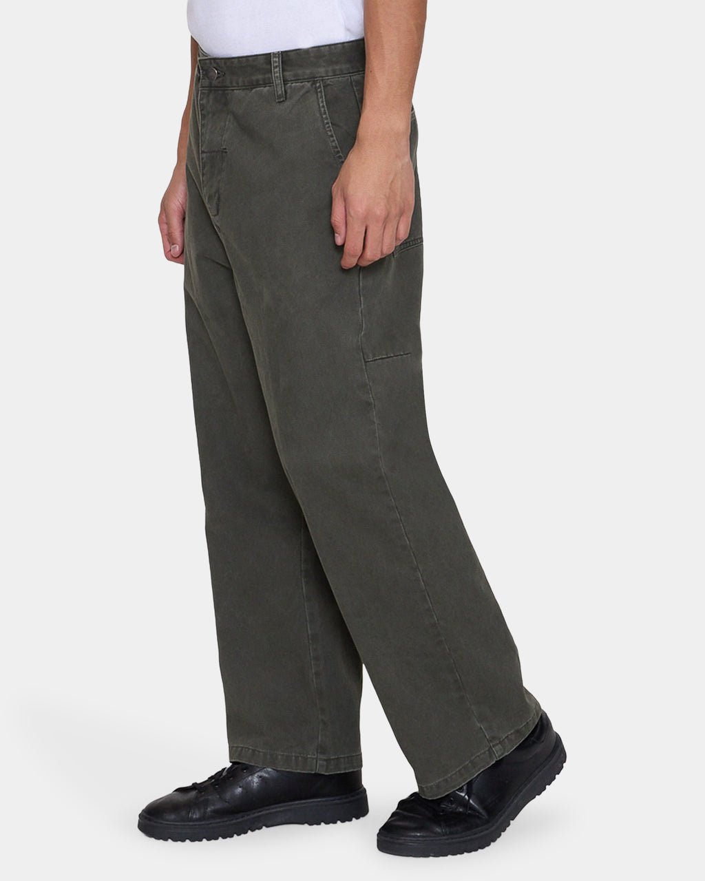 Mens Stagger Big Slacker Cropped Pants