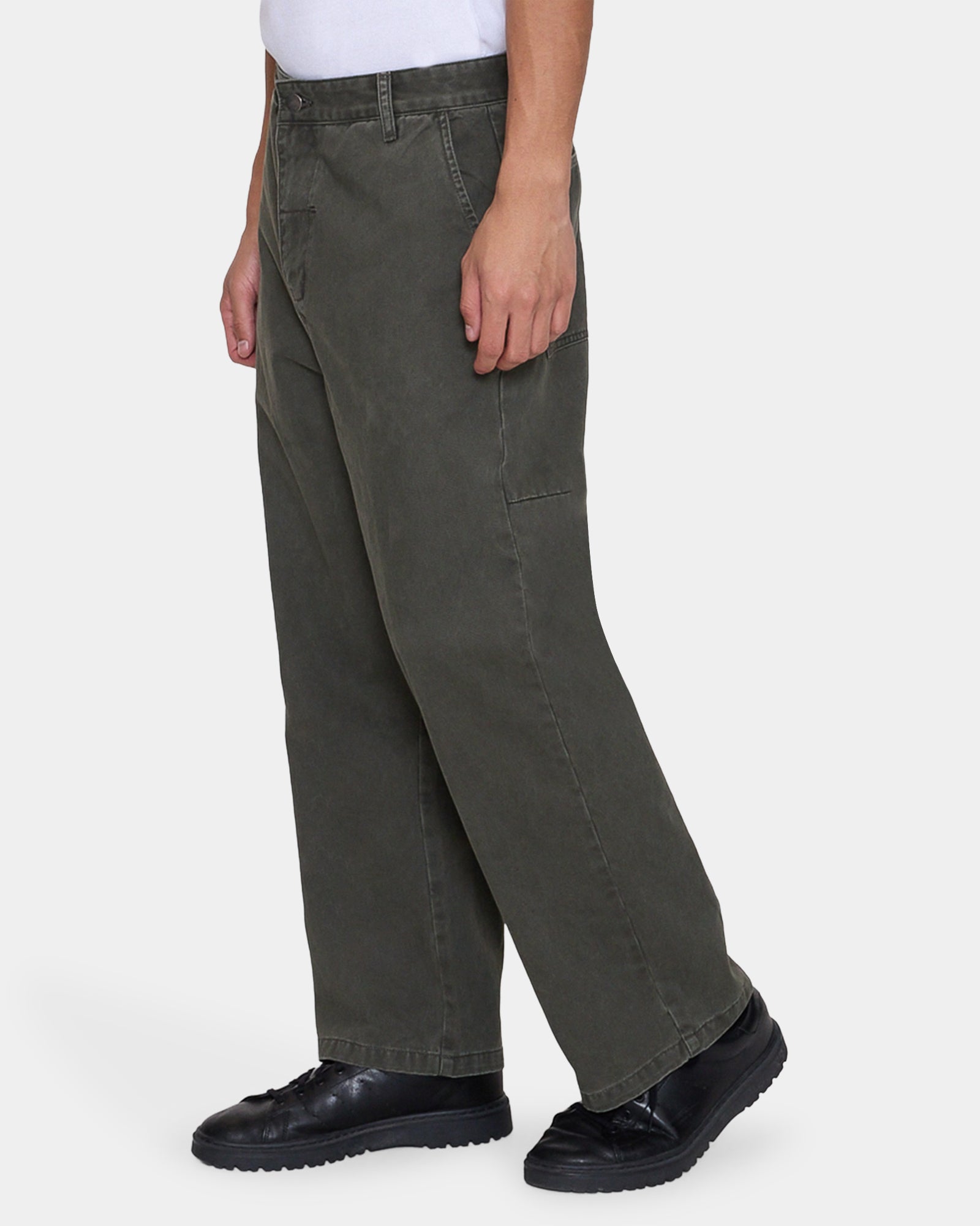 Mens Stagger Big Slacker Cropped Pants