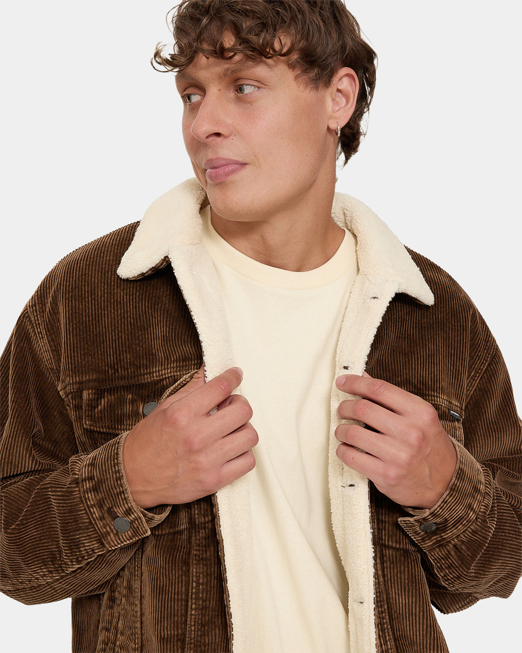 Mens Oversized Sherpa Wanderer Cord Jacket