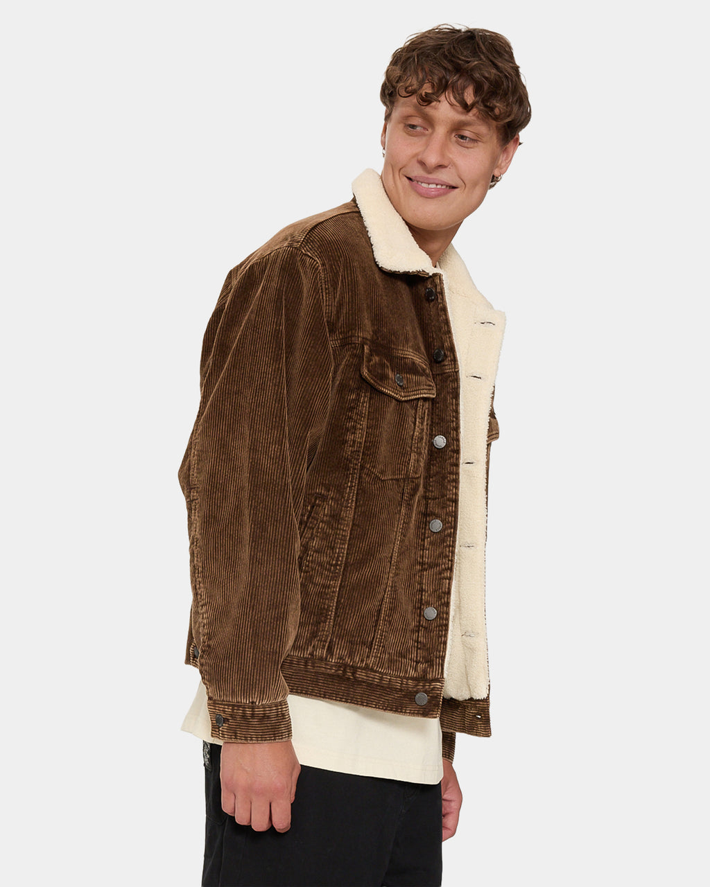 Mens Oversized Sherpa Wanderer Cord Jacket