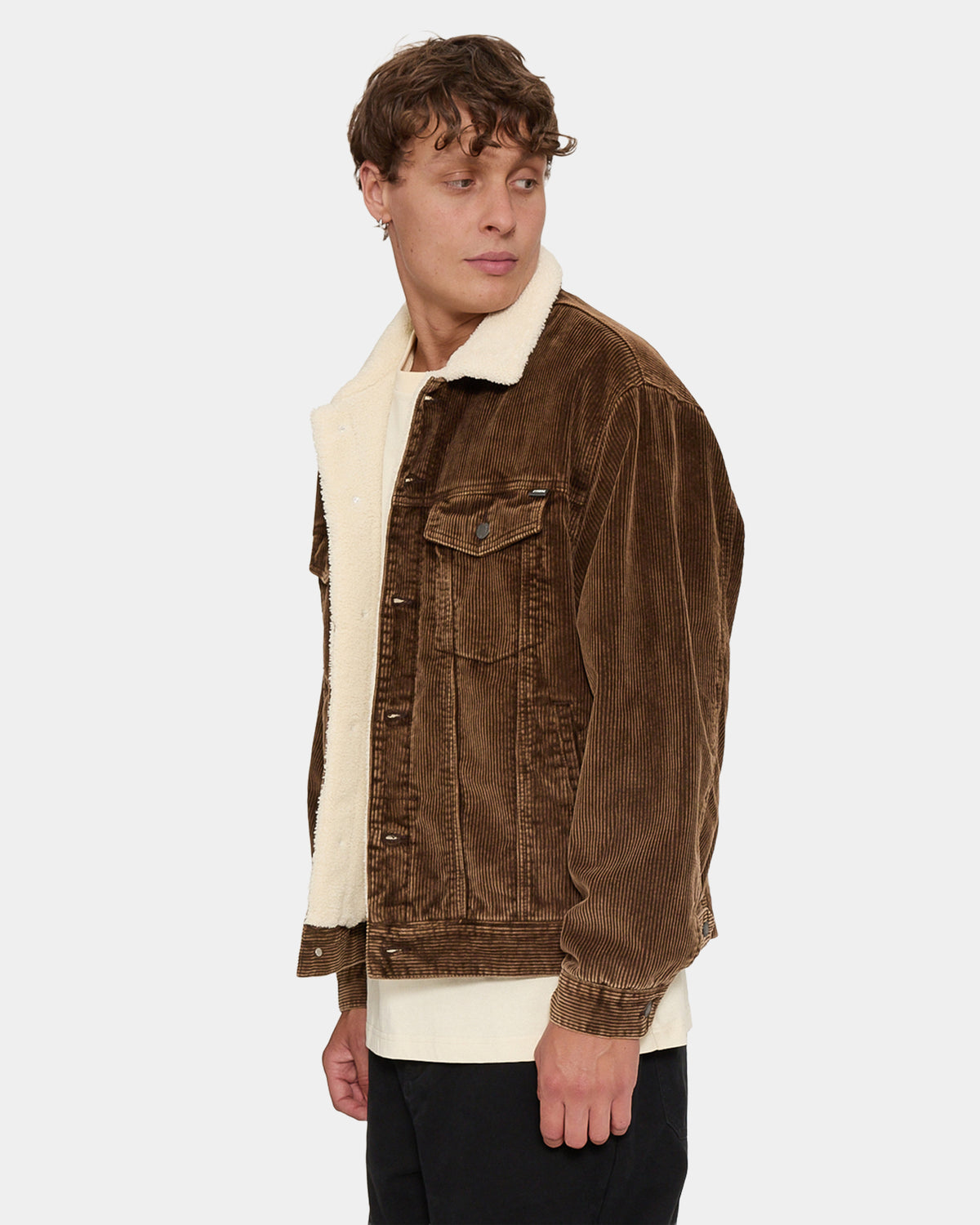 Mens Oversized Sherpa Wanderer Cord Jacket