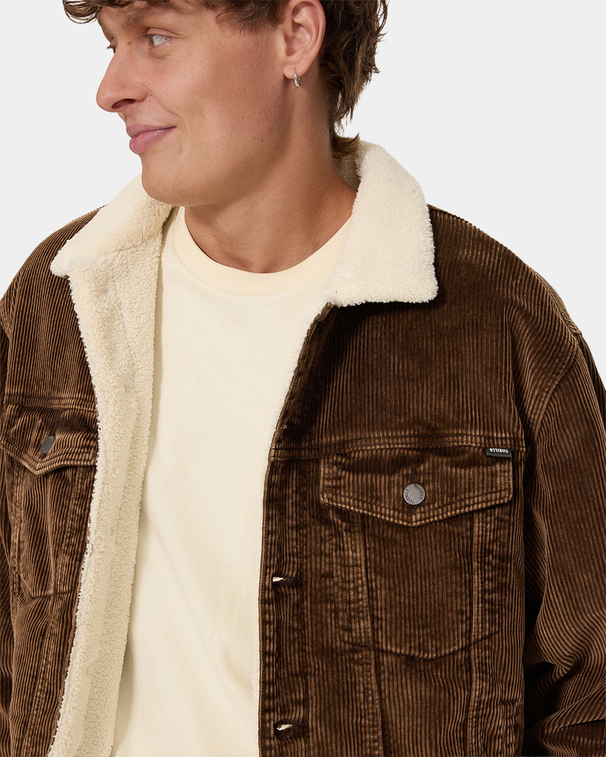 Mens Oversized Sherpa Wanderer Cord Jacket