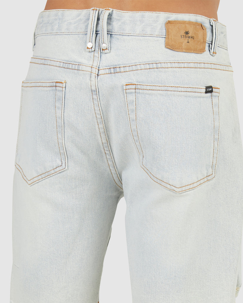 MENS DESTROYED BONES DENIM SHORTS