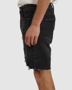 MENS DESTROYED BONES DENIM SHORTS