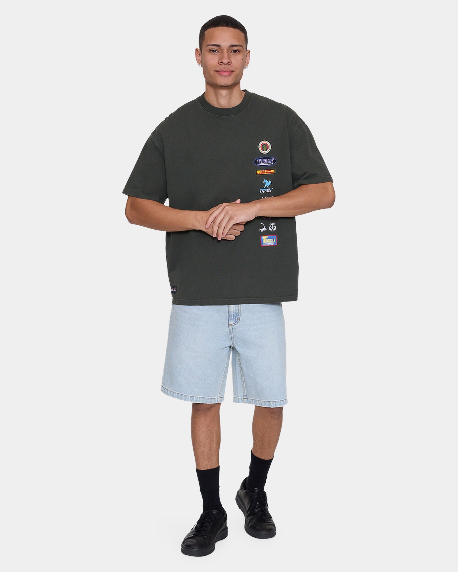 Mens Slacker Relaxed Denim Shorts