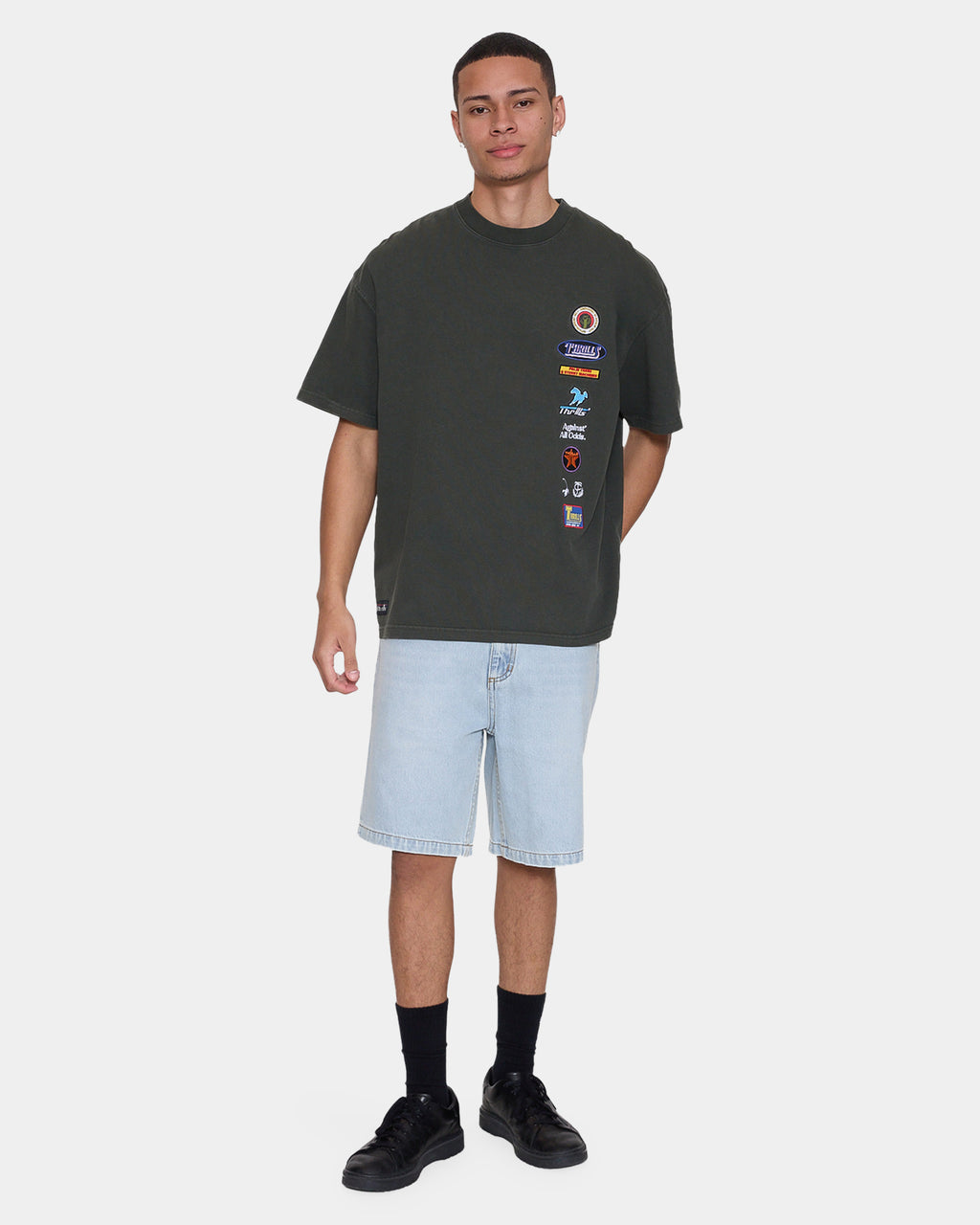 Mens Slacker Relaxed Denim Shorts