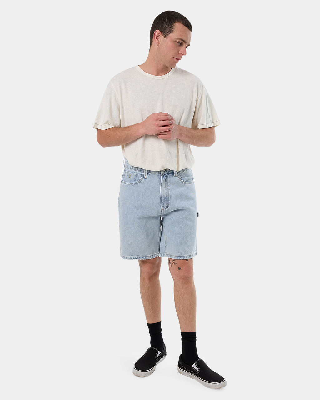 Mens Slacker Denim Shorts
