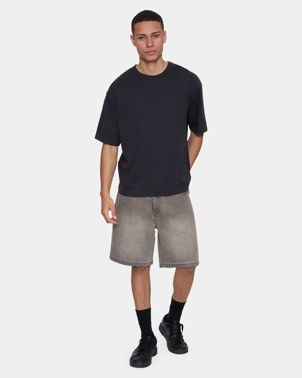 Mens Slacker Relaxed Denim Shorts