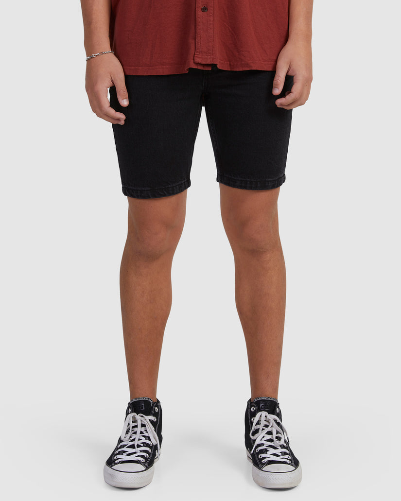 MENS CHOPPED HEM DENIM SHORTS
