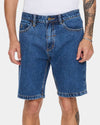 Mens Chopped Hem Slim Straight Denim Shorts