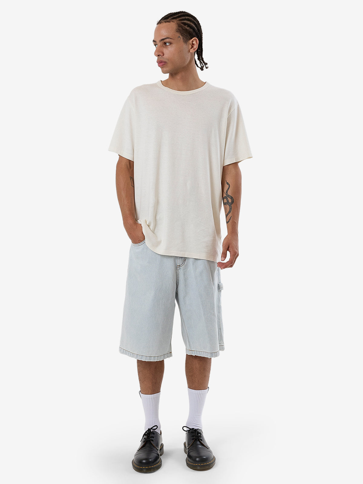 MENS BIG SLACKER DENIM SHORTS