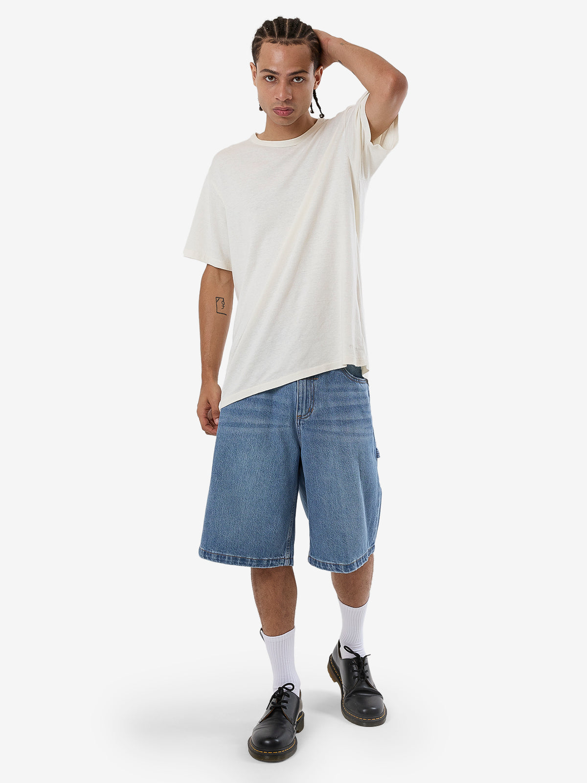 MENS BIG SLACKER DENIM SHORTS