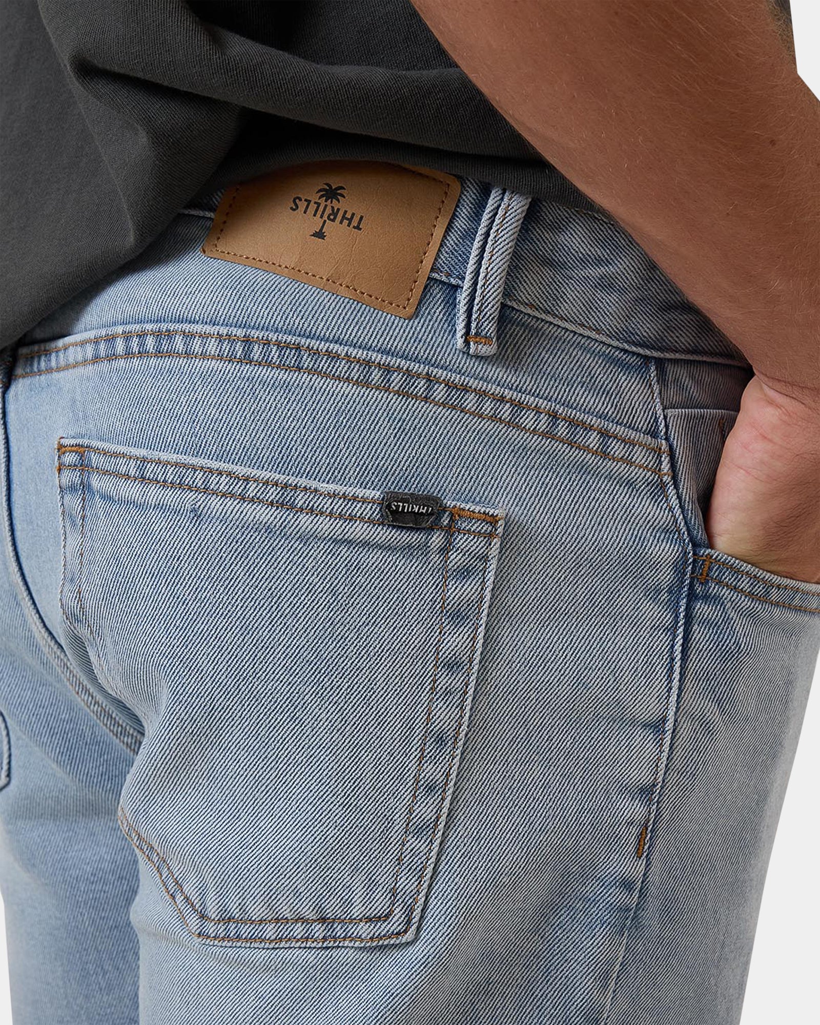 Mens Bones Denim Shorts
