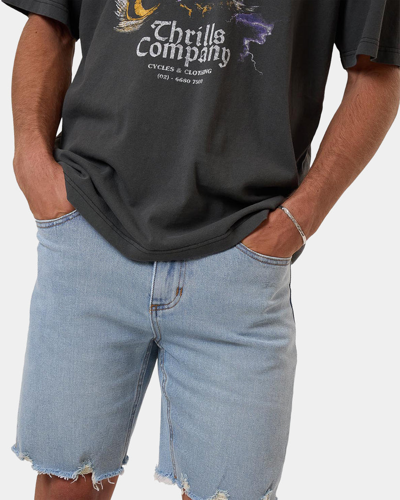 Mens Bones Denim Shorts