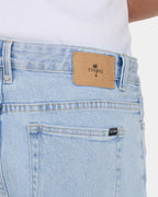 Mens Bones Raw Slim Denim Shorts