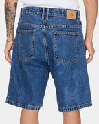 Mens Mid Slacker Relaxed Long Denim Shorts