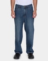 Mens Mid Slacker Relaxed Long Denim Jeans