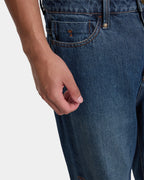 Mens Mid Slacker Relaxed Long Denim Jeans