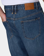 Mens Mid Slacker Relaxed Long Denim Jeans