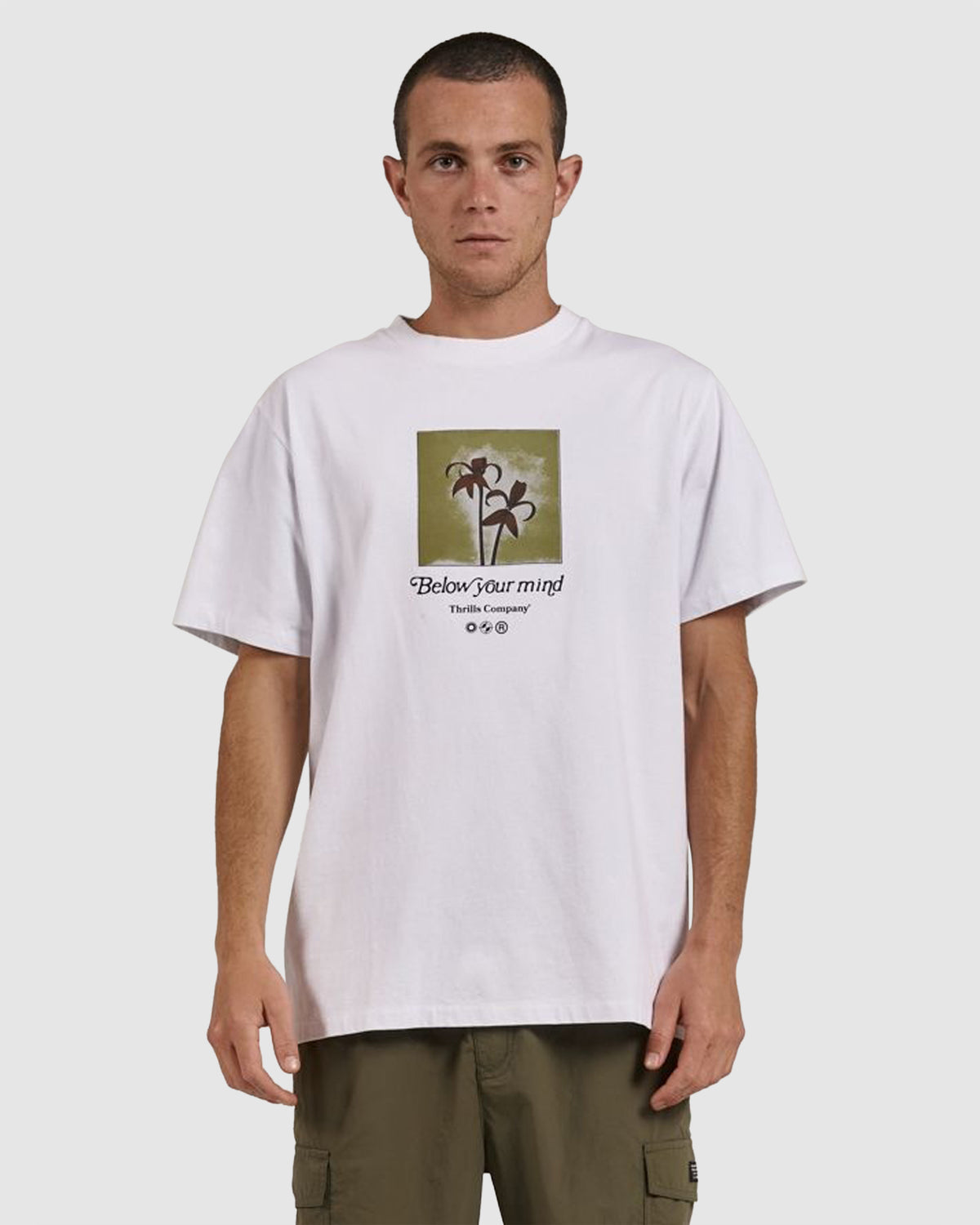 MENS BELOW YOUR MIND MERCH FIT T-SHIRT