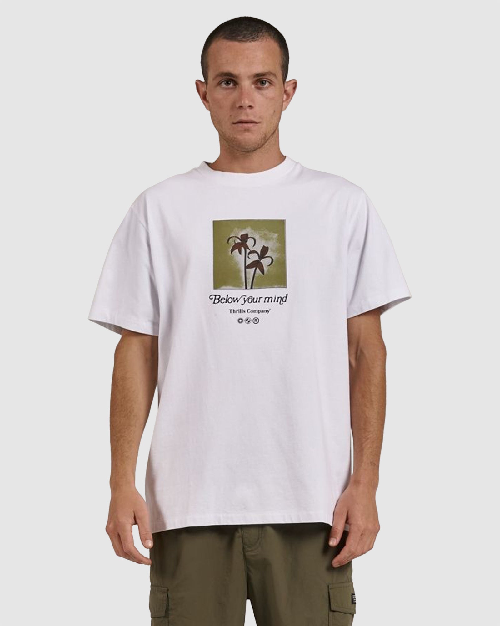 MENS BELOW YOUR MIND MERCH FIT T-SHIRT