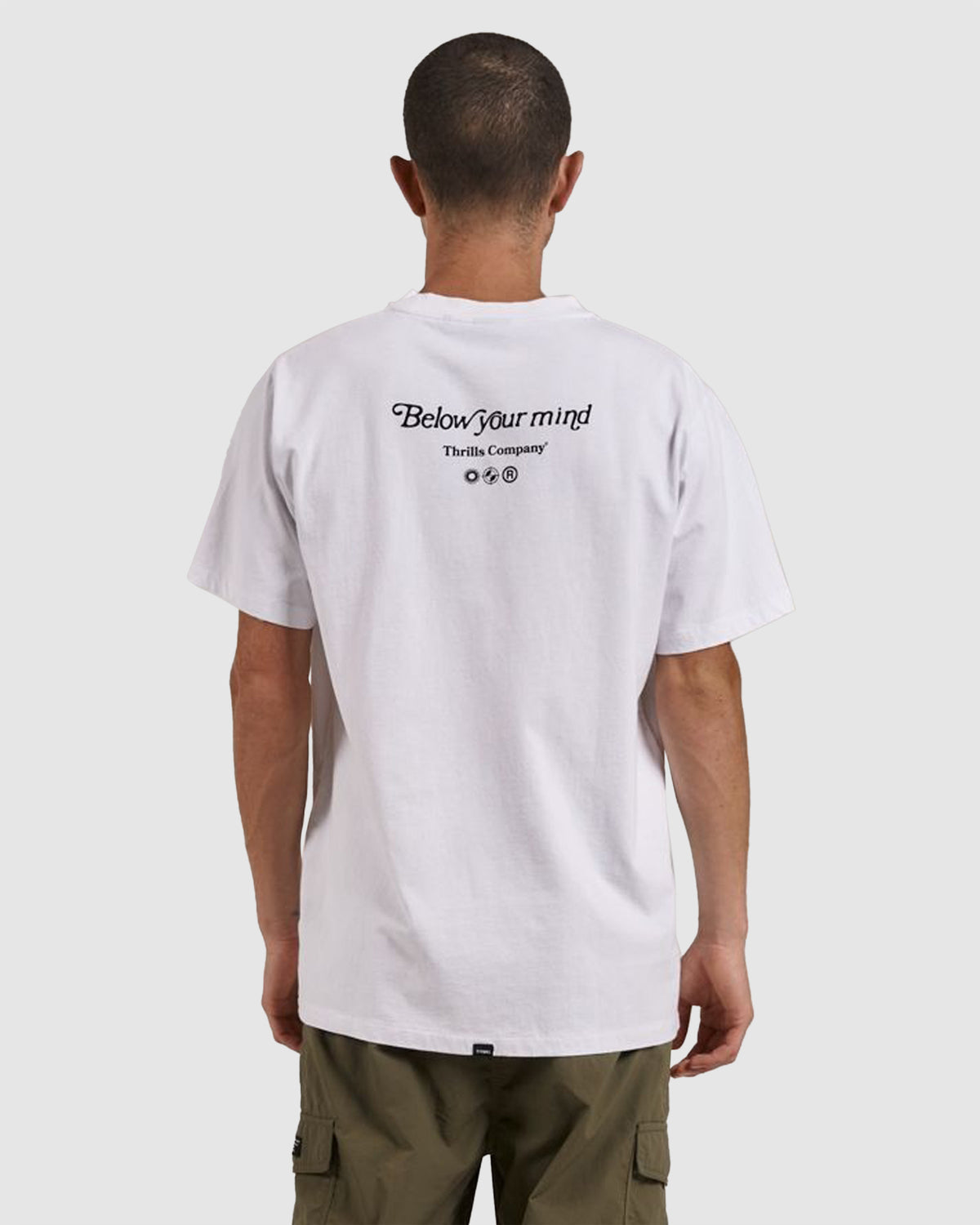 MENS BELOW YOUR MIND MERCH FIT T-SHIRT