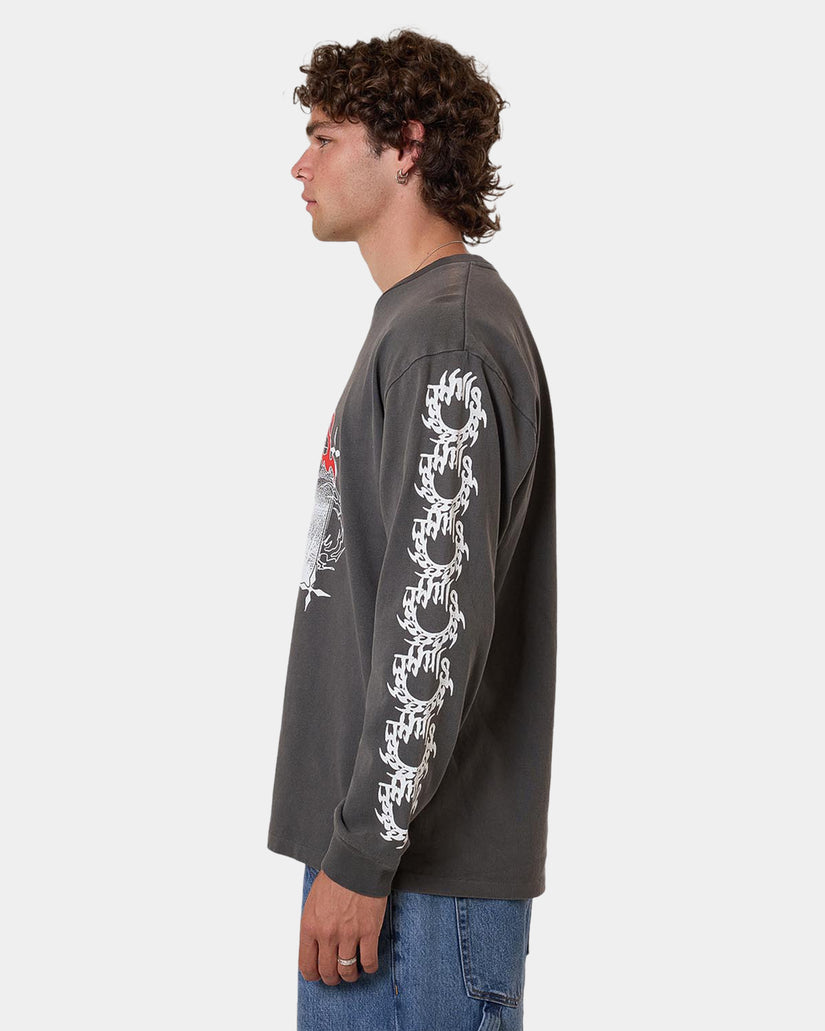 Mens Flight Risk Oversized Long Sleeve T-Shirt