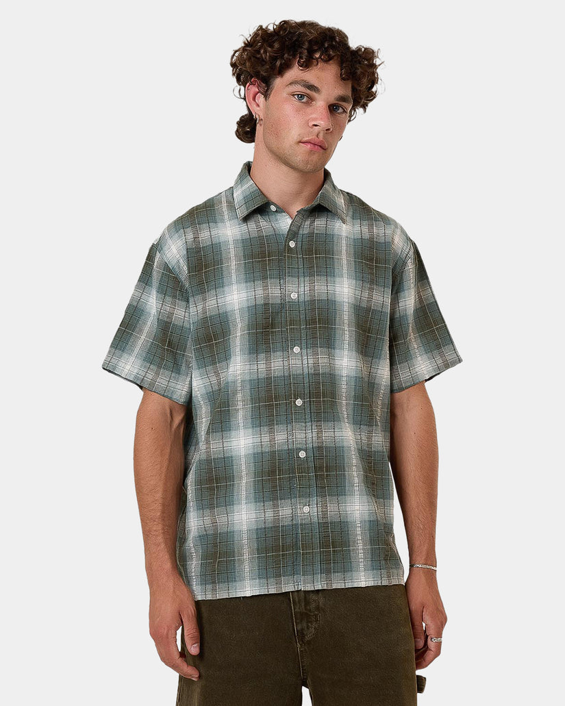 Mens Cheap Thrills Check Short Sleeve Shirt