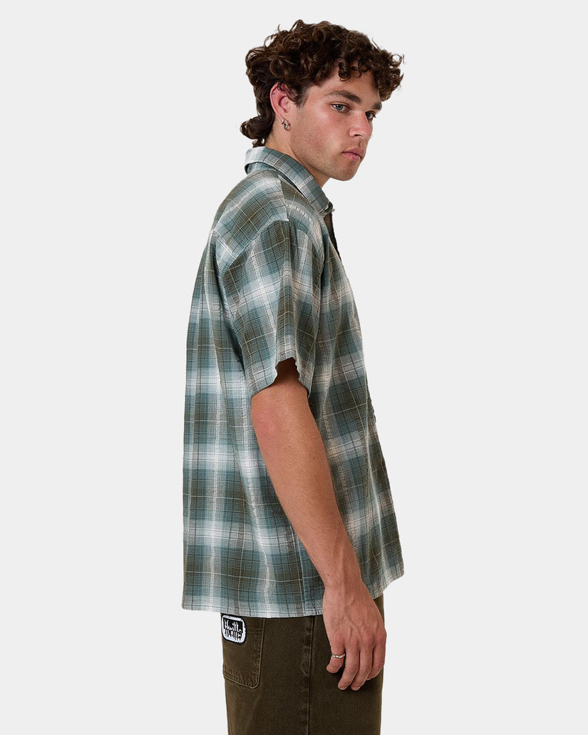 Mens Cheap Thrills Check Short Sleeve Shirt