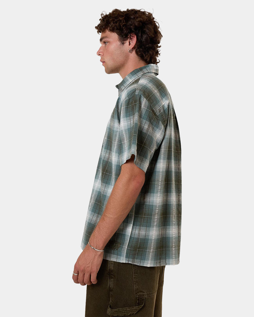 Mens Cheap Thrills Check Short Sleeve Shirt