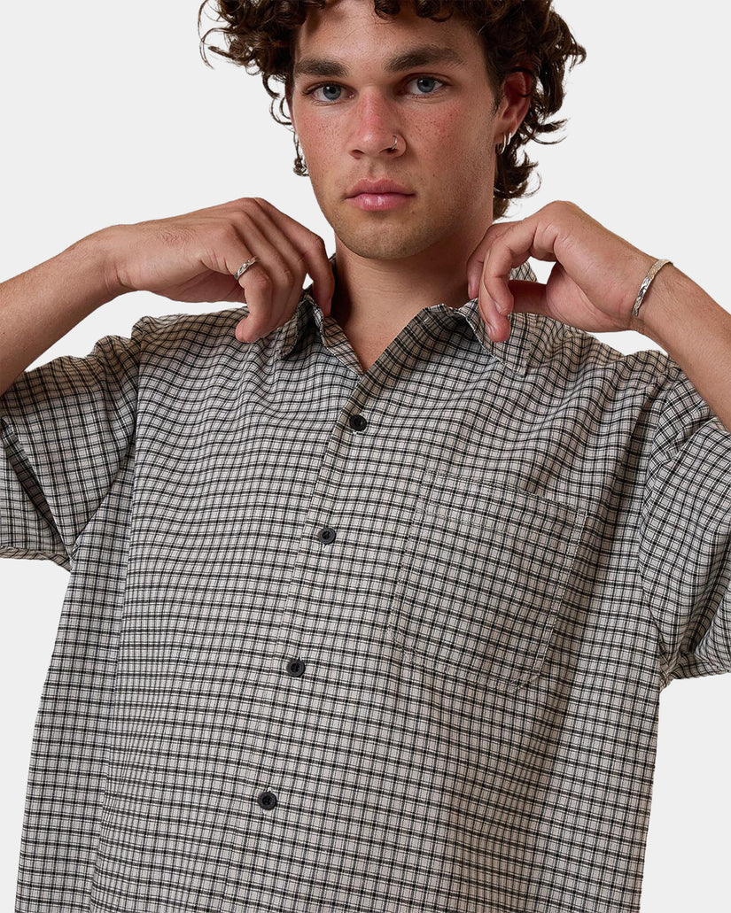 Mens Thrills Union Check Short Sleeve Shirt