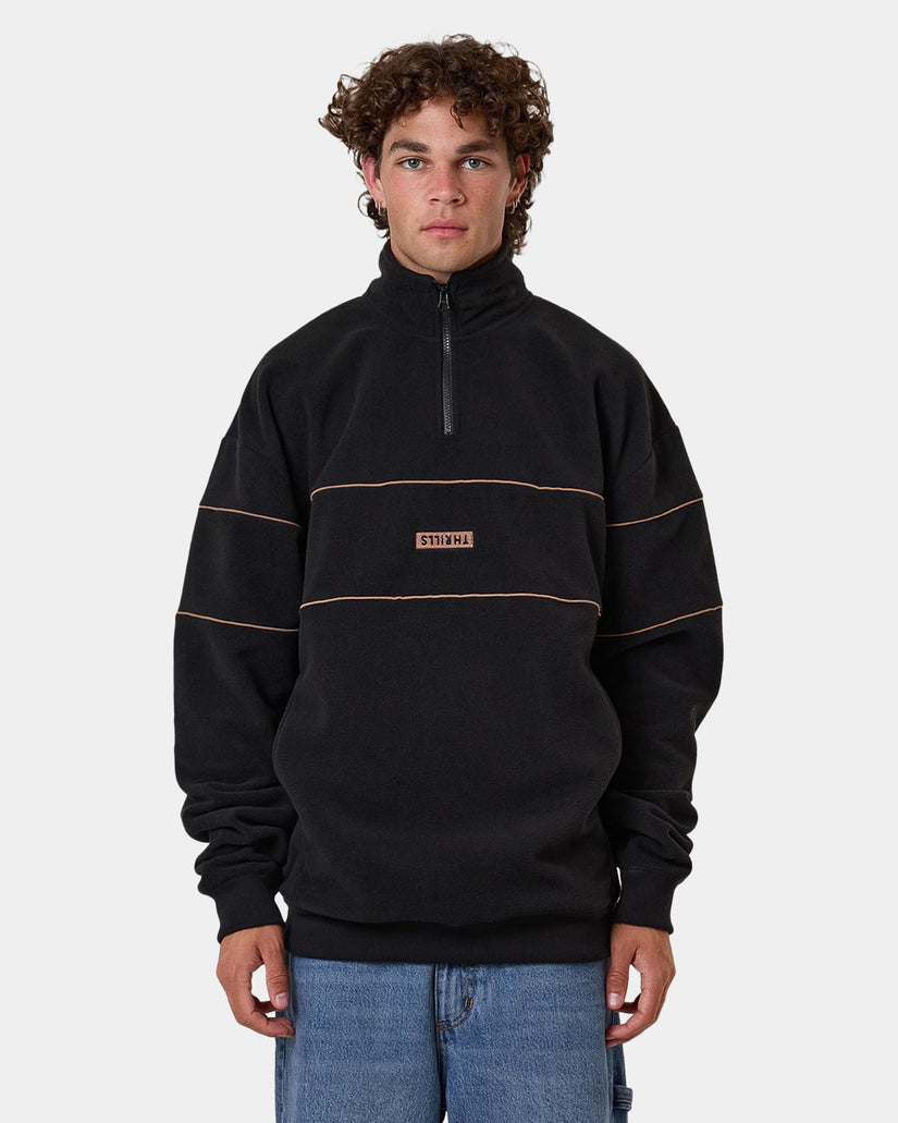 Mens Superior Thrills Quarter Zip Fleece Jumper