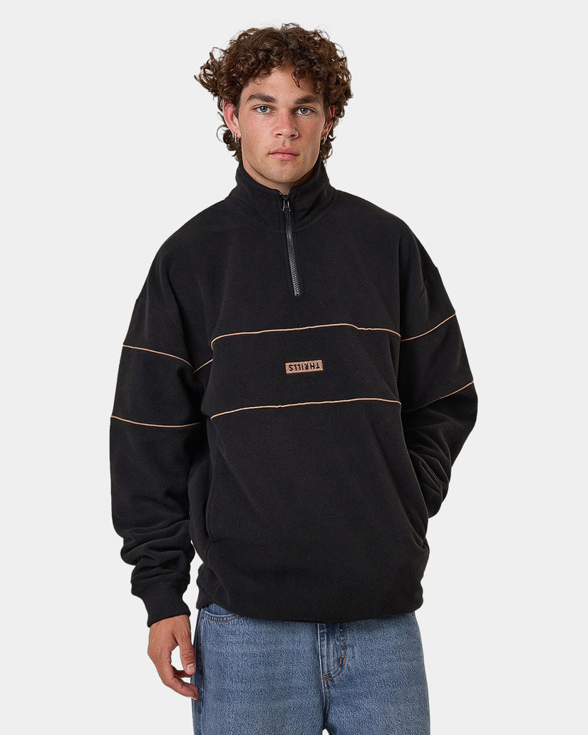 Mens Superior Thrills Quarter Zip Fleece Jumper