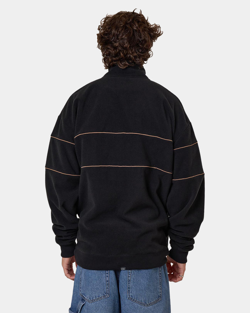 Mens Superior Thrills Quarter Zip Fleece Jumper