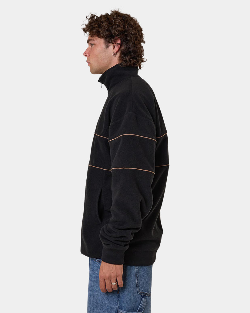 Mens Superior Thrills Quarter Zip Fleece Jumper