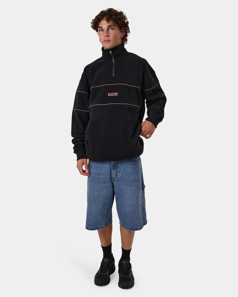 Mens Superior Thrills Quarter Zip Fleece Jumper