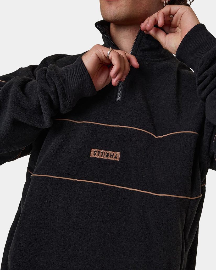 Mens Superior Thrills Quarter Zip Fleece Jumper