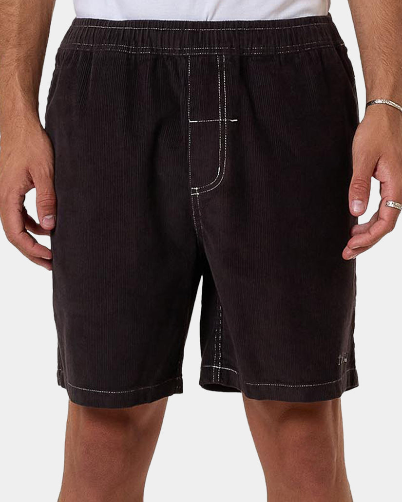 Mens Anarchy In Paradise Cord Denim Shorts