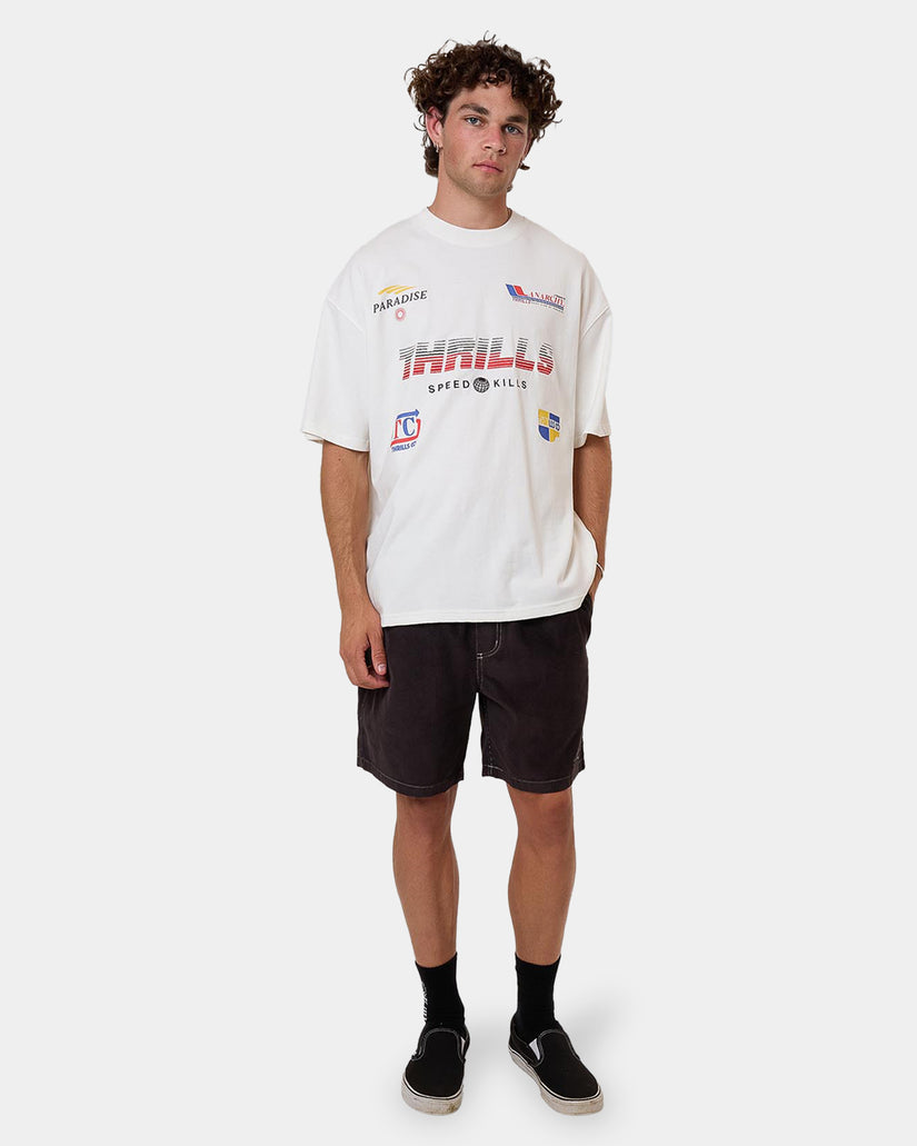 Mens Anarchy In Paradise Cord Denim Shorts