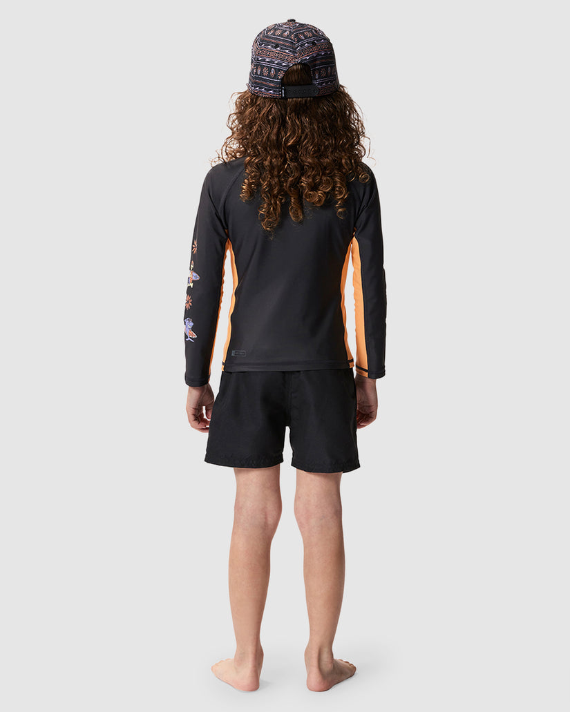 2025 Rip Curl Toddler Brand Wave UPF Long Sleeve Rash Vest TNRTRV - Blue Gum | Wetsuit Outlet