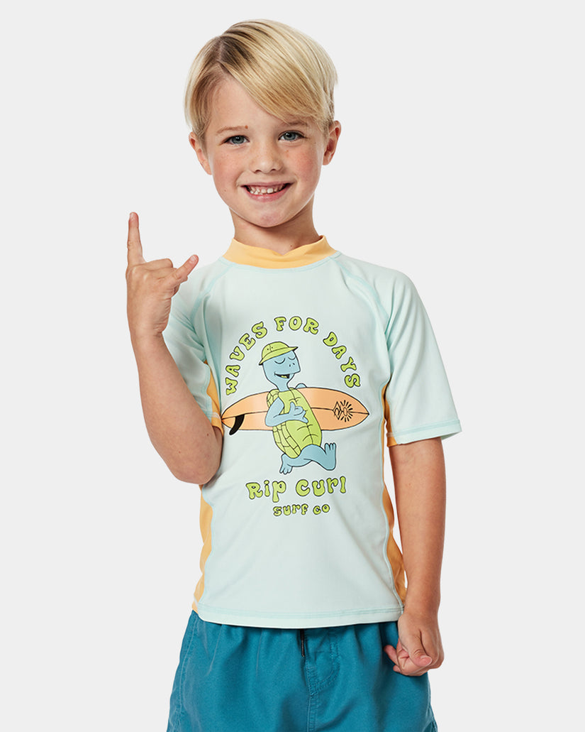 BOYS 2-7 TUBE TURTLE UPF SHORT SLEEVE RASH VEST