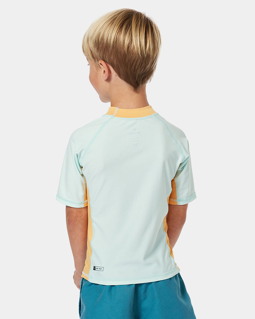 BOYS 2-7 TUBE TURTLE UPF SHORT SLEEVE RASH VEST