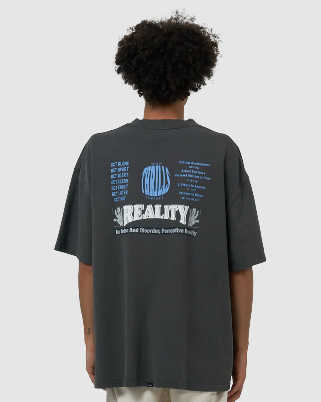 MENS ACTIONS NOT WORDS BOX FIT OVER T-SHIRT